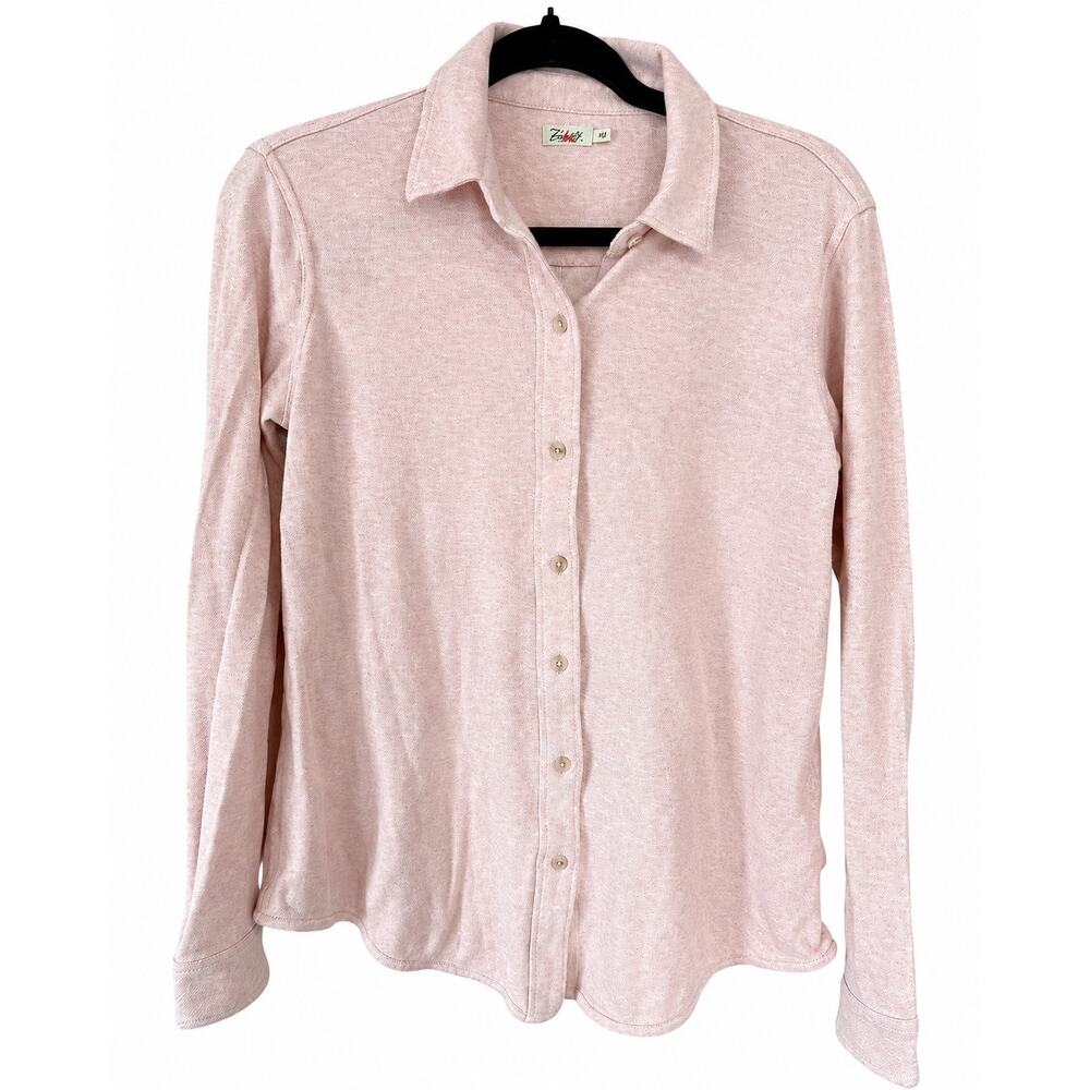 Faherty All Time Shirt Women’s Small Rose Twill Coastal Organic Cotton Stretch